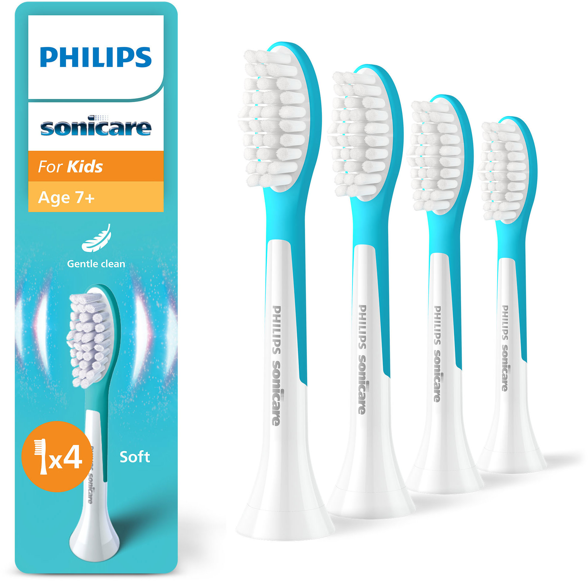 Philips Sonicare for Kids Standard HX6044/90 pre deti od 7 rokov 4 ks