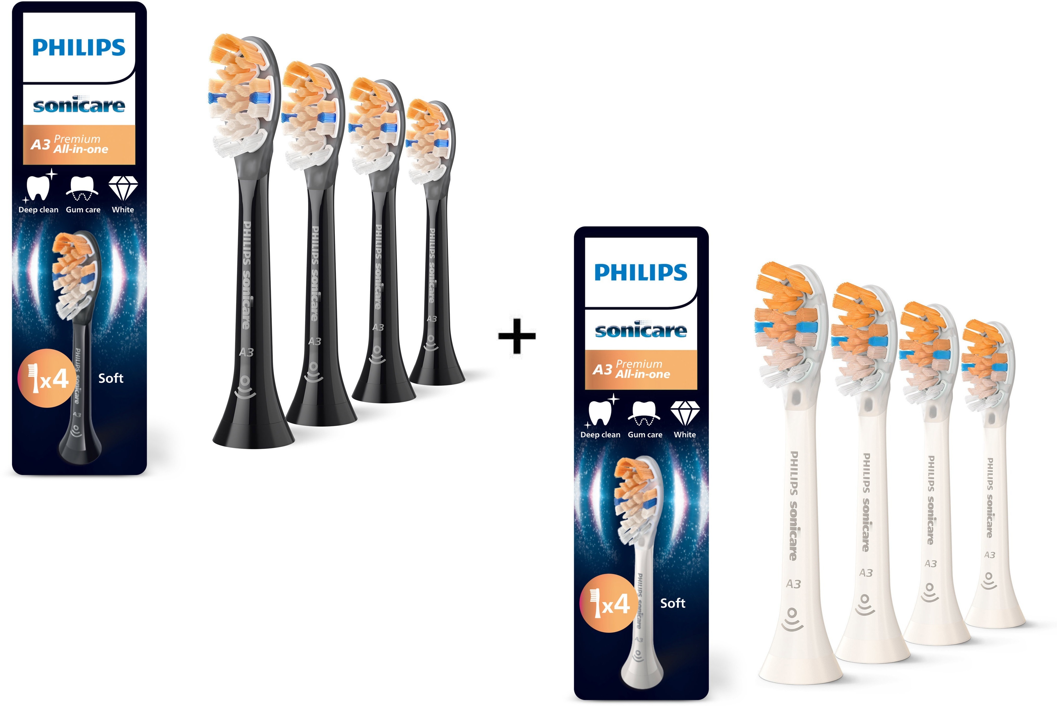 Philips Sonicare Premium All-in-One HX9094/88 4 ks + HX9094/87 4 ks