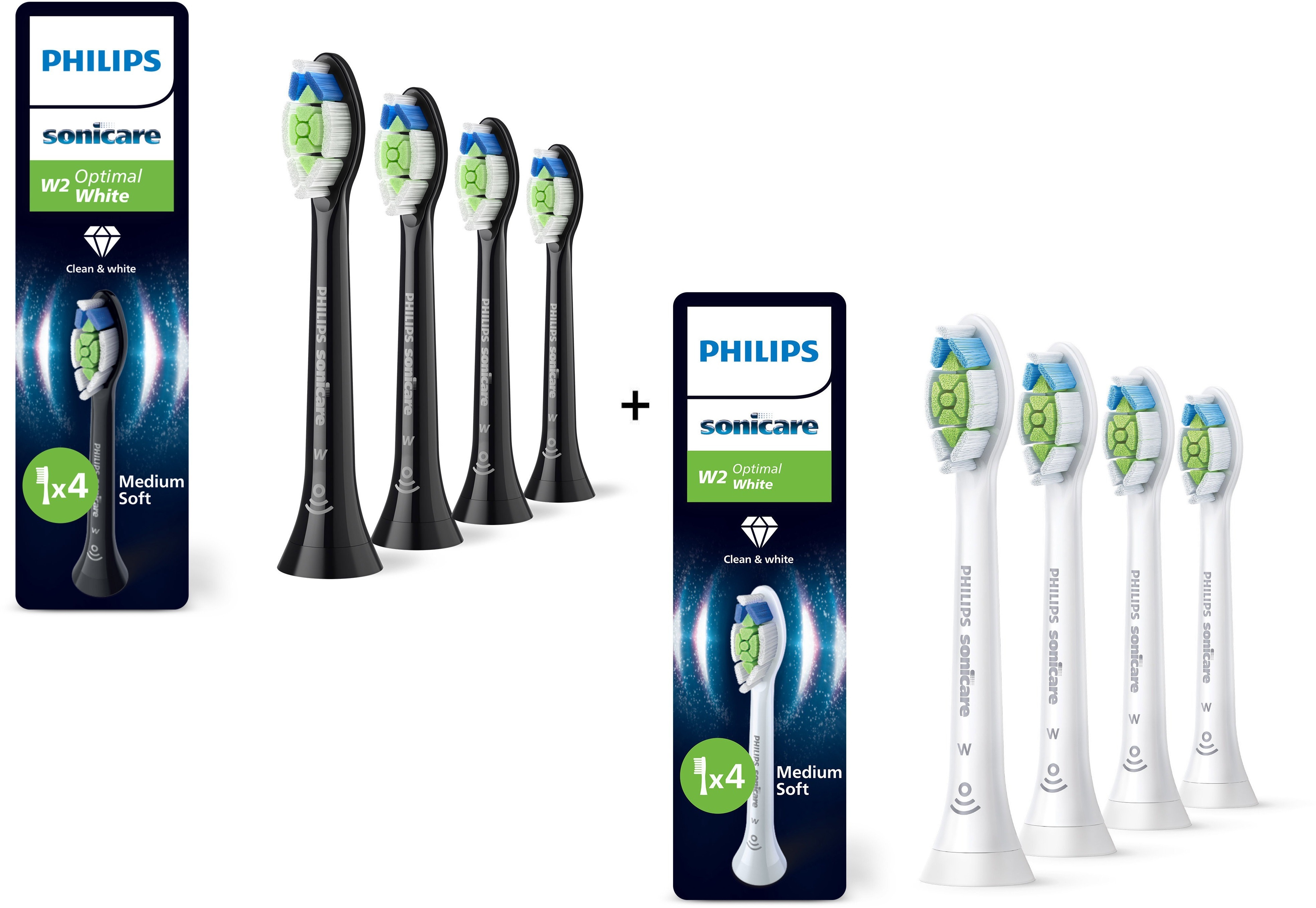 Philips Sonicare Optimal White HX6064/88 4 ks + HX6064/87 4 ks