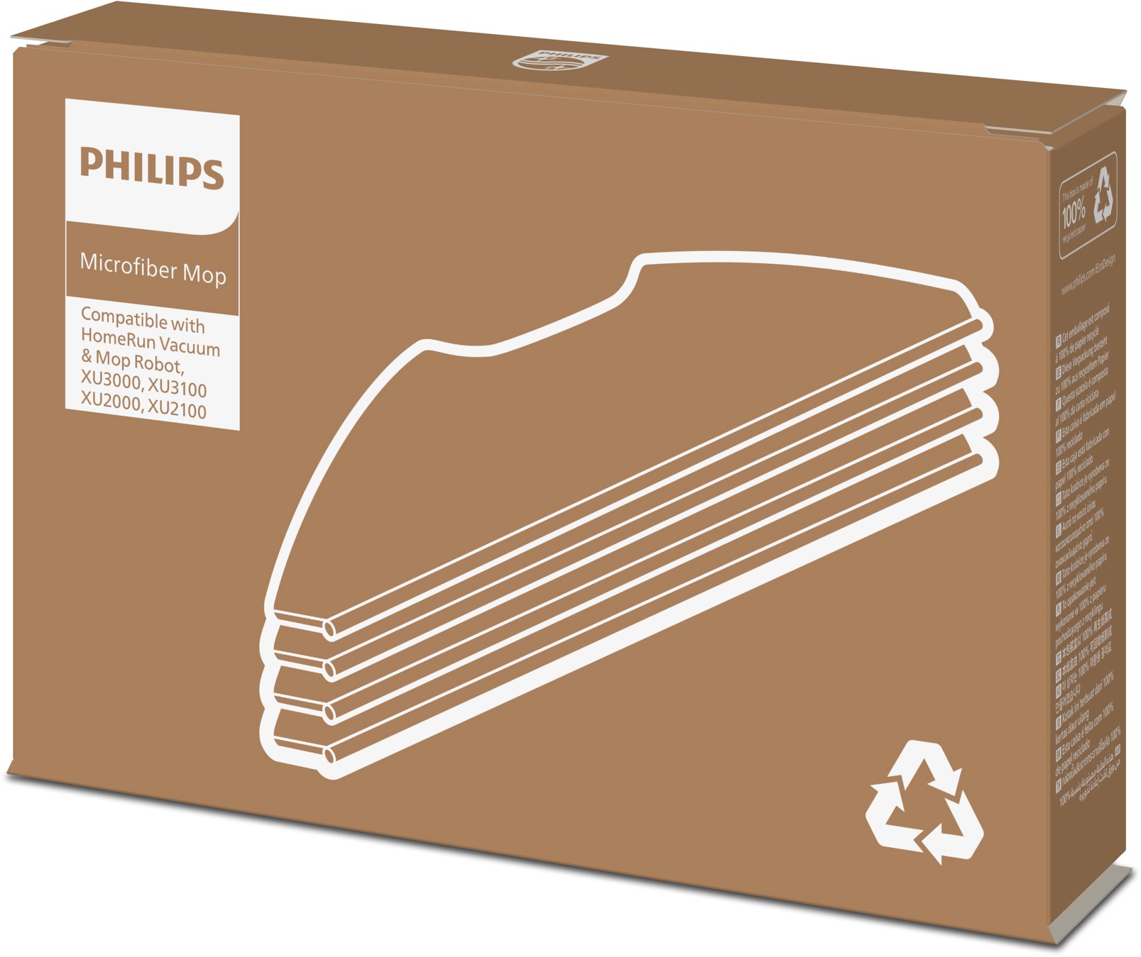 Philips – Náhradné umývateľné mopy pre robotické vysávače, 4 ks XV1430/00