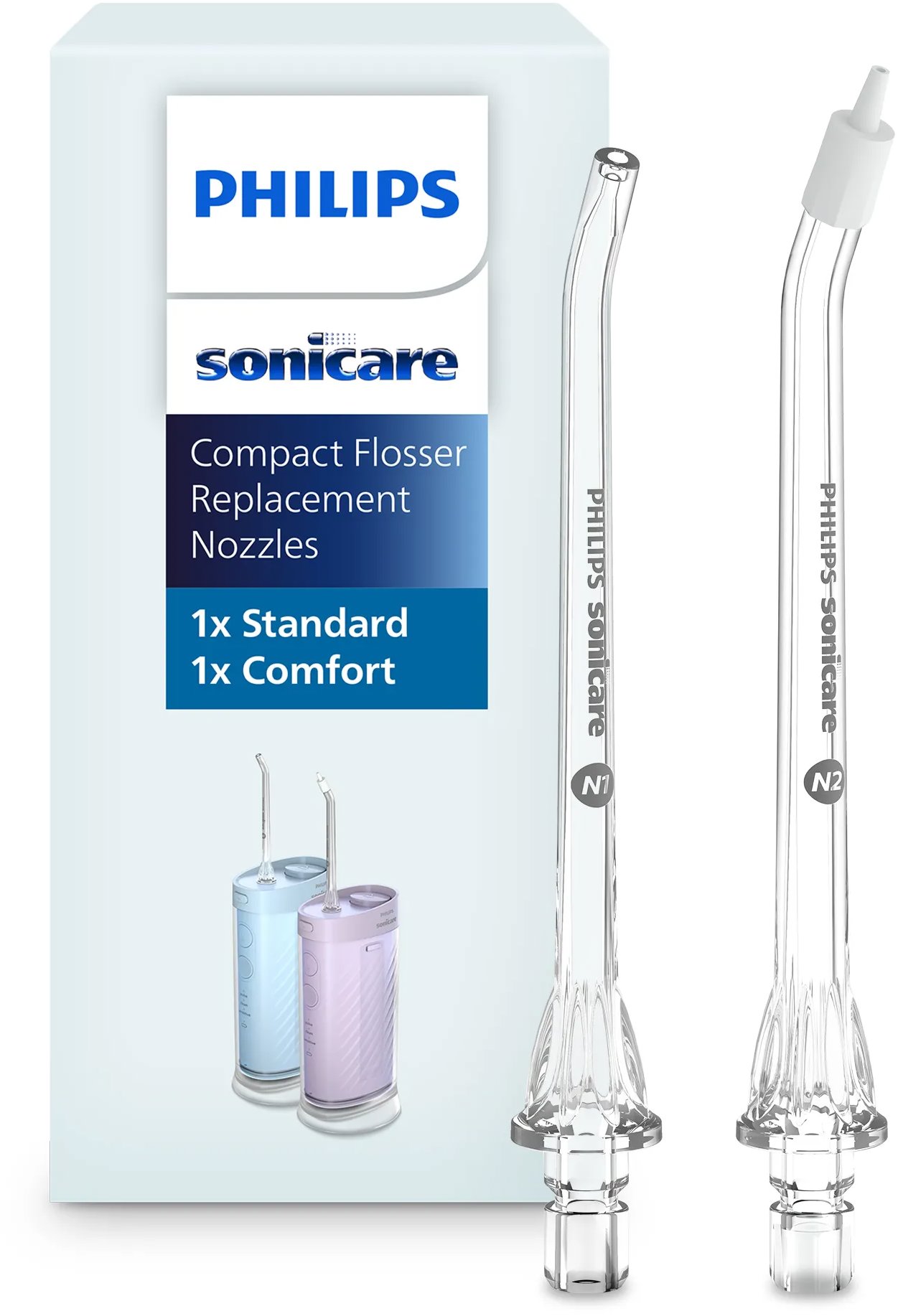 Philips Sonicare Trysky pro kompaktní ústní sprchu HX3072/00, 2 ks
