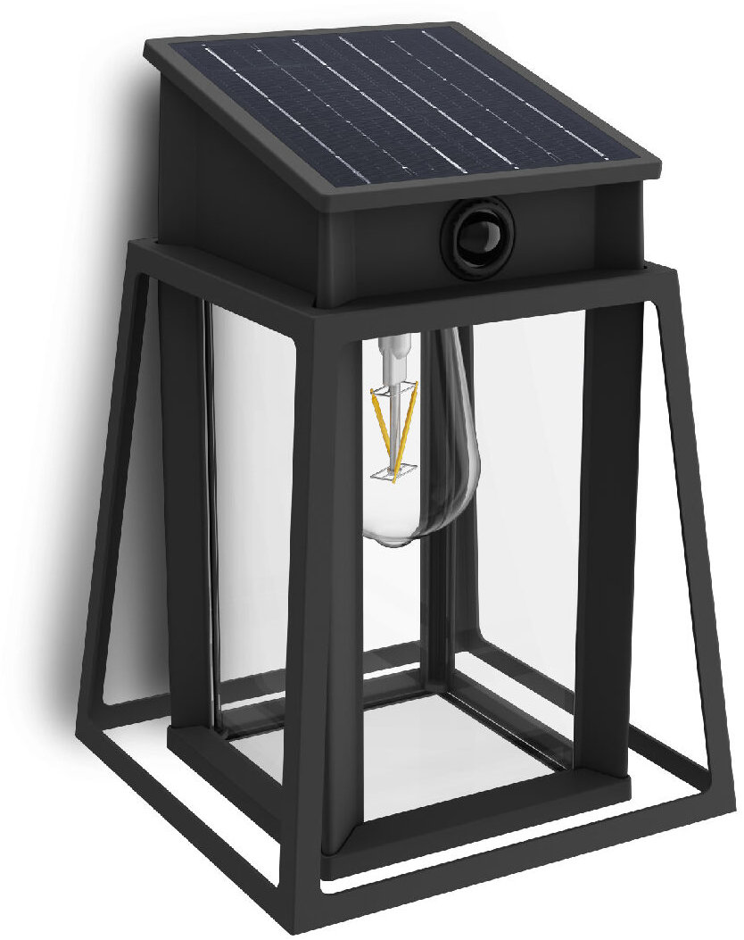 Philips Lysin UltraEfficient solárne LED svietidlo so senzorom 3,2 W, 500 lm, 4000 K, IP44, hranaté,