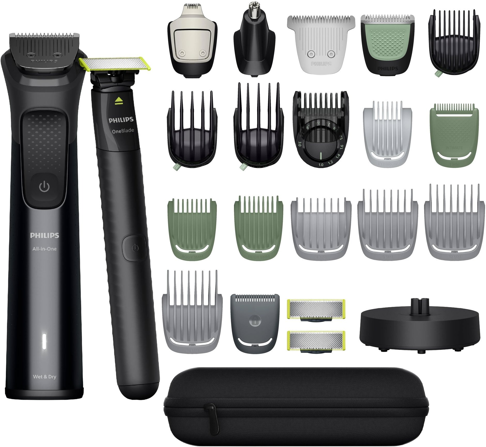Philips Series 9000 25v1 Multifunkčný zastrihávač MG9690/30 + Philips OneBlade na tvár