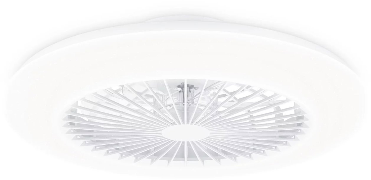 Philips Amigo Stropní svítidlo s ventilátorem 20 W+42 W, 4400 lm, 2700-4000-6500 K, IP20, bílá/třpyt