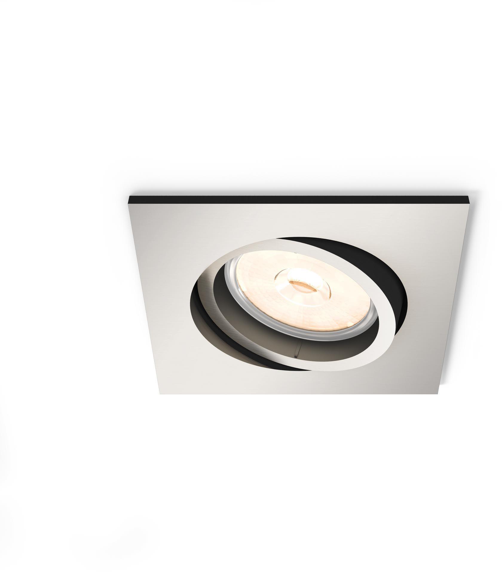 Philips Donegal podhľadové svietidlo GU10 1× 5,5 W, bez zdroja, hranaté, 9 cm, IP20, matne chrómové