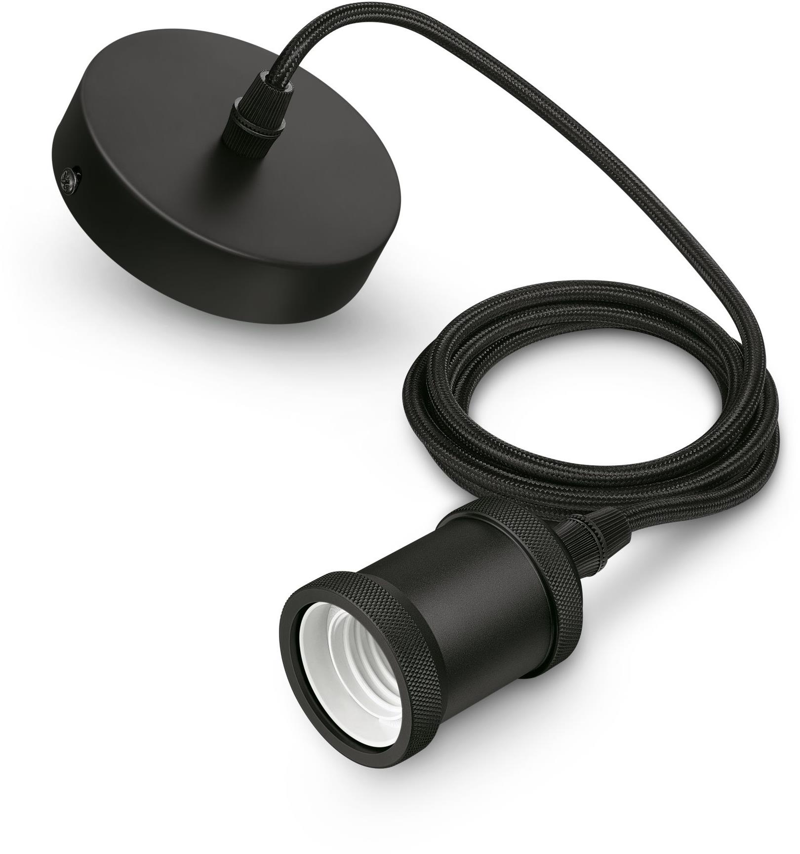 Philips Vintage závesný kábel 2 m s objímkou E27 max. 40 W, IP20, čierne
