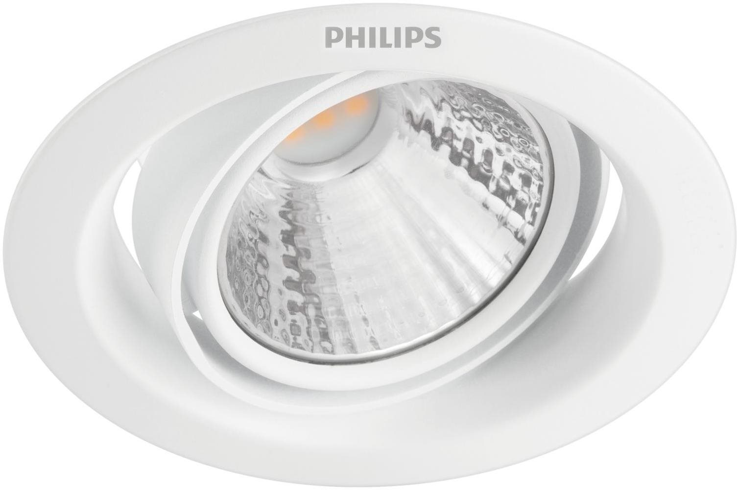 Philips Pomeron podhľadové LED svietidlo 1× 5 W, 330 lm, 2700 K, krokovo stmievateľné IP20, biele