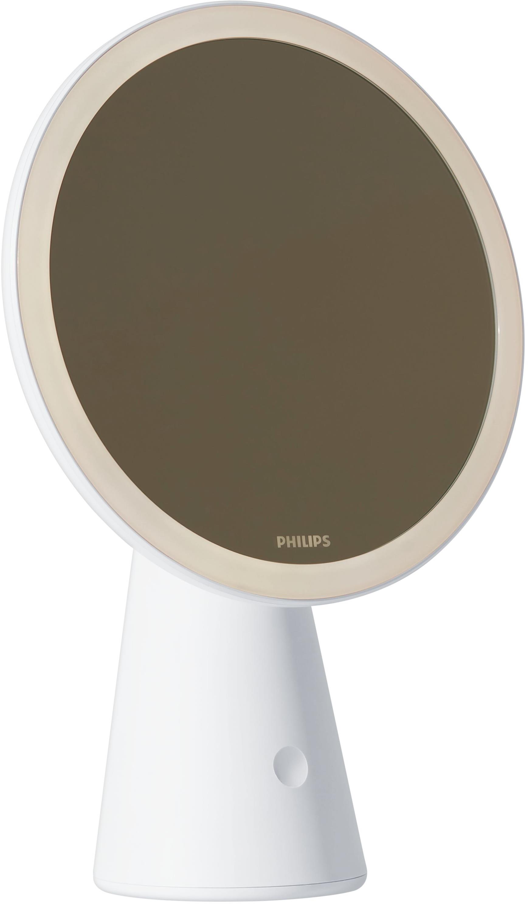 Philips Mirror stolné svietidlo so zrkadlom 1× 4,5 W, 80 lm, 3000/4000/5000 K, USB, biele