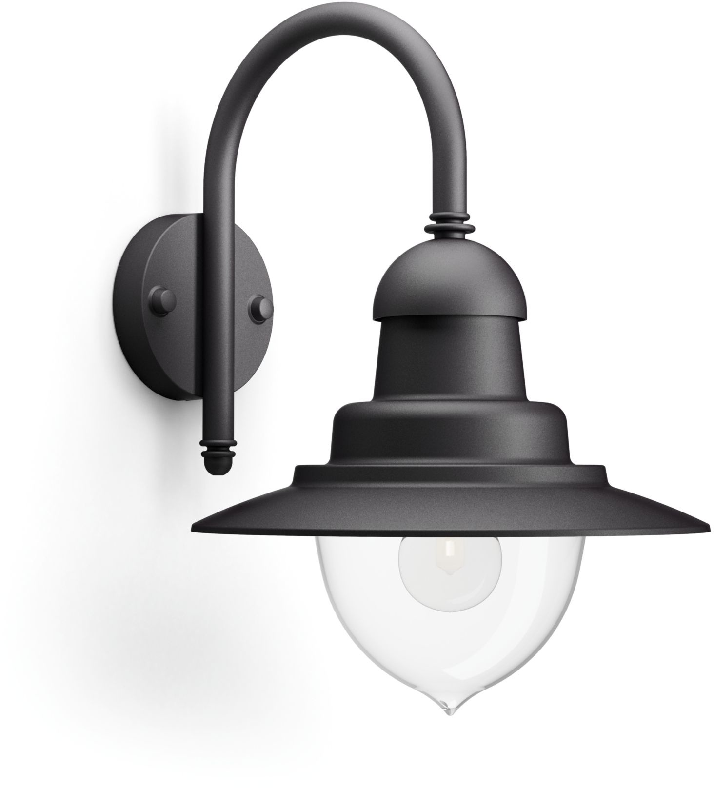 Philips 01652/30/PN Raindrop vonkajšie nástenné svietidlo 1× E27, max 60 W bez zdroja IP44, čierne