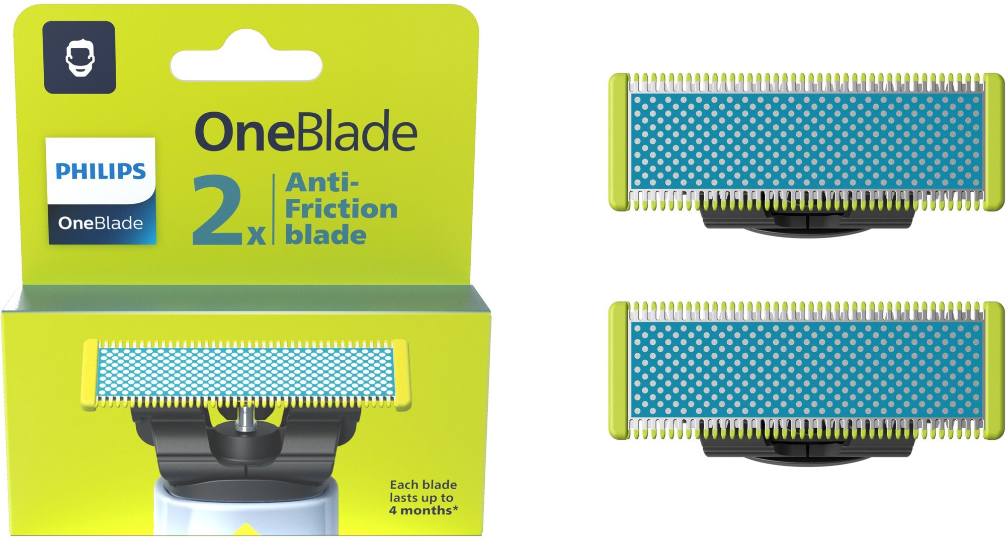 Philips OneBlade QP225/50 Výmenné čepele Anti-Friction, 2 ks