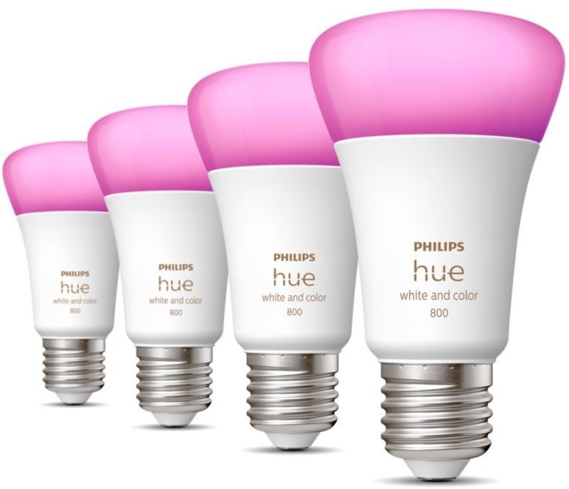 Philips Hue White and Color Ambiance 9W 800 E27 4 ks