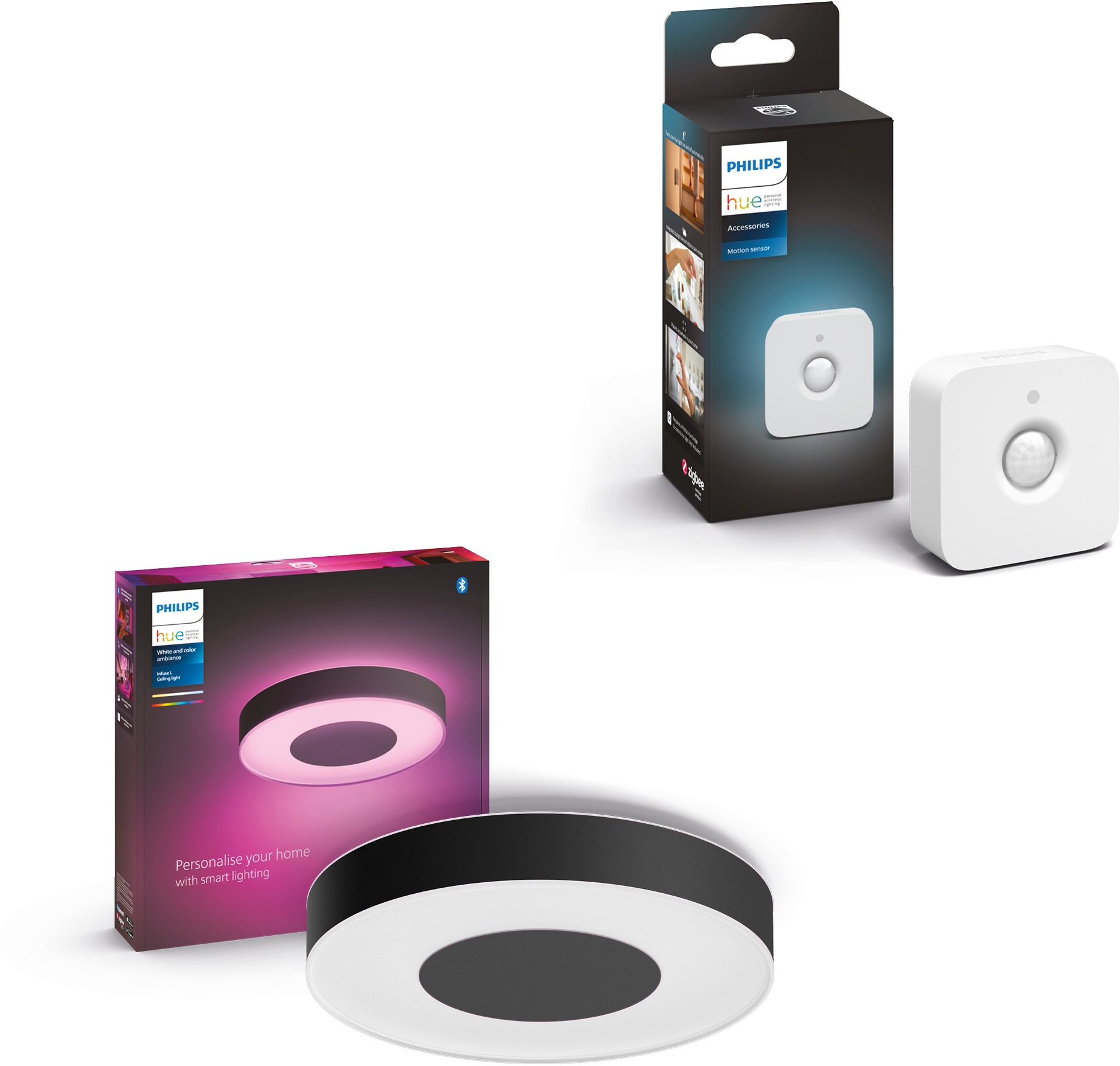 Philips Hue Infuse L stropné čierne + Hue Motion Sensor