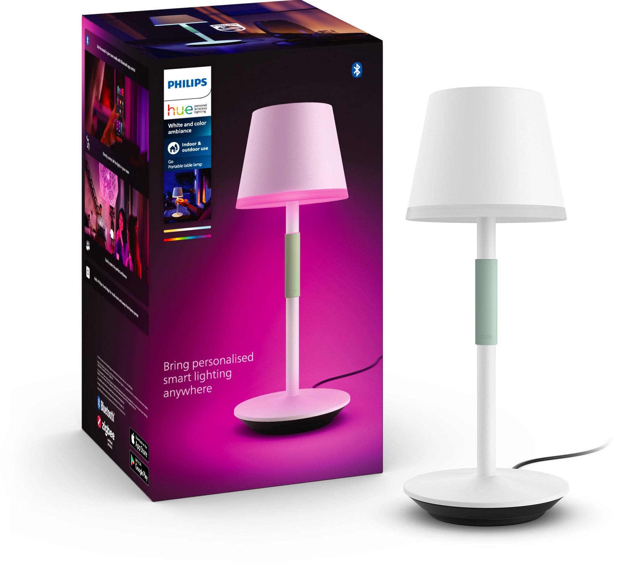 Philips Hue Go prenosná stolná lampička biela