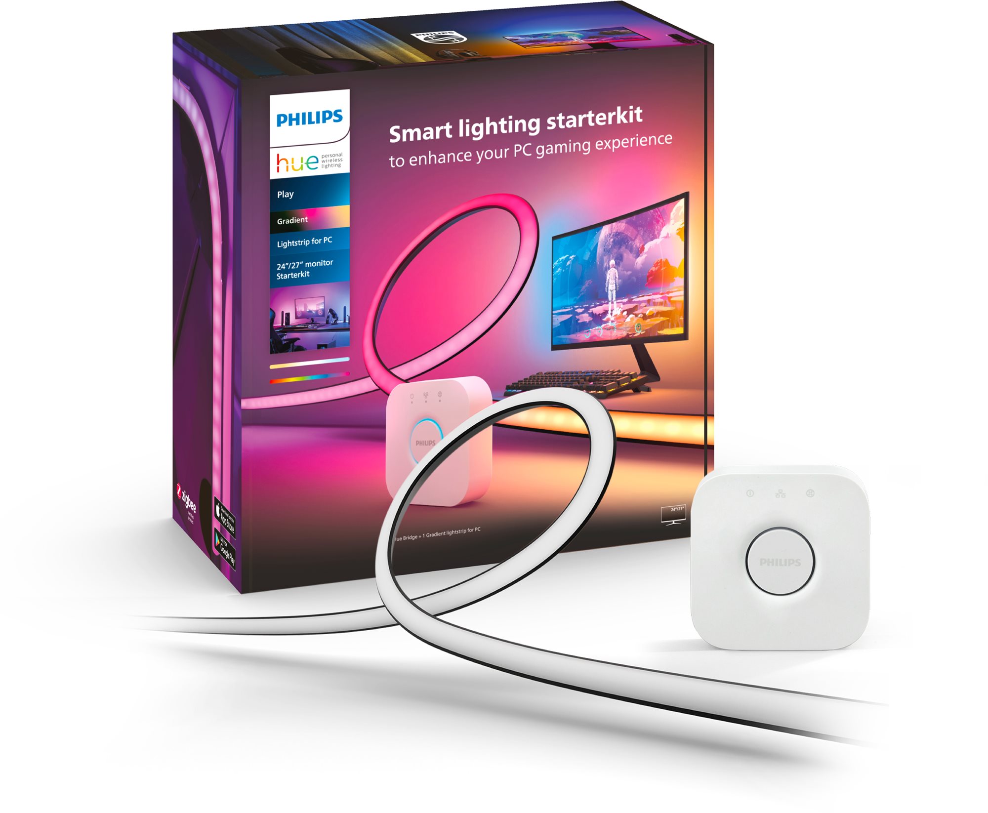 Philips Hue Play Gradient PC Lightstrip 24"/27" starter kit