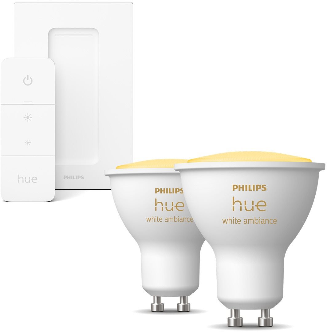 Philips HueWA 4.3 W GU10 2P EUR + Philips Hue Dimmer Switch EÚ/UK v2