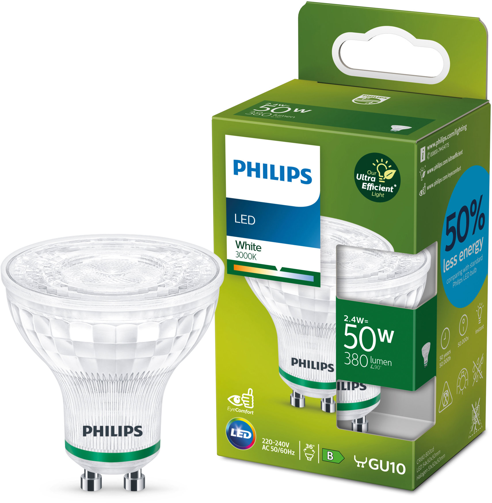 Philips LED 50 W GU10 WH 36D ND UE SRT4