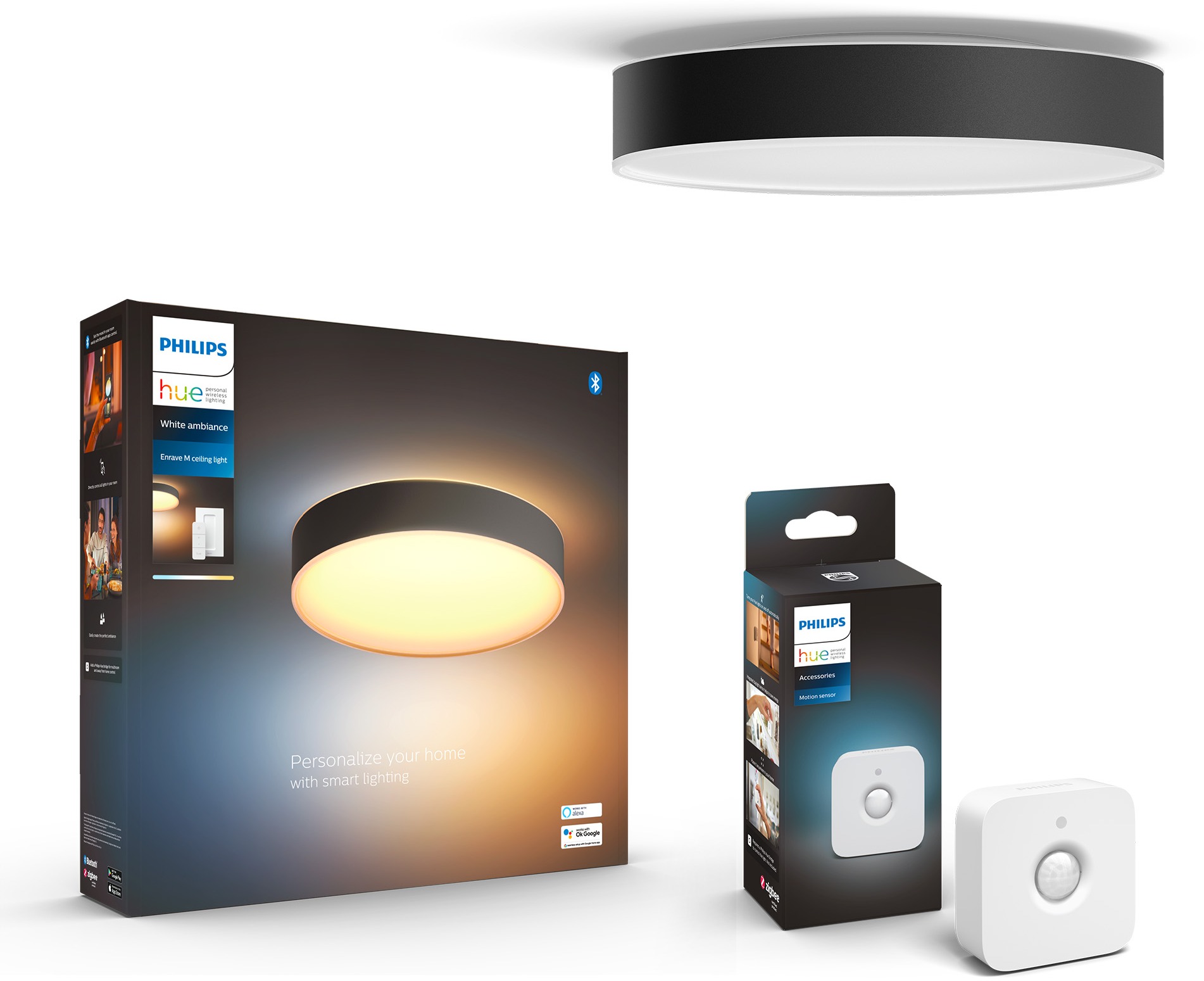 Philips Hue Enrave M čierna + Philips Hue Motion Sensor