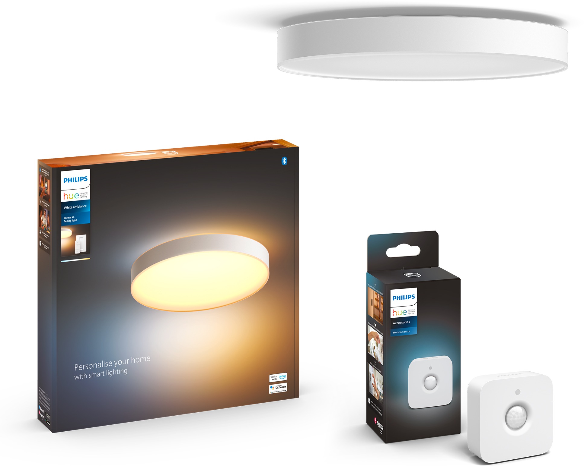 Philips Hue Enrave XL biela + Philips Hue Motion Sensor