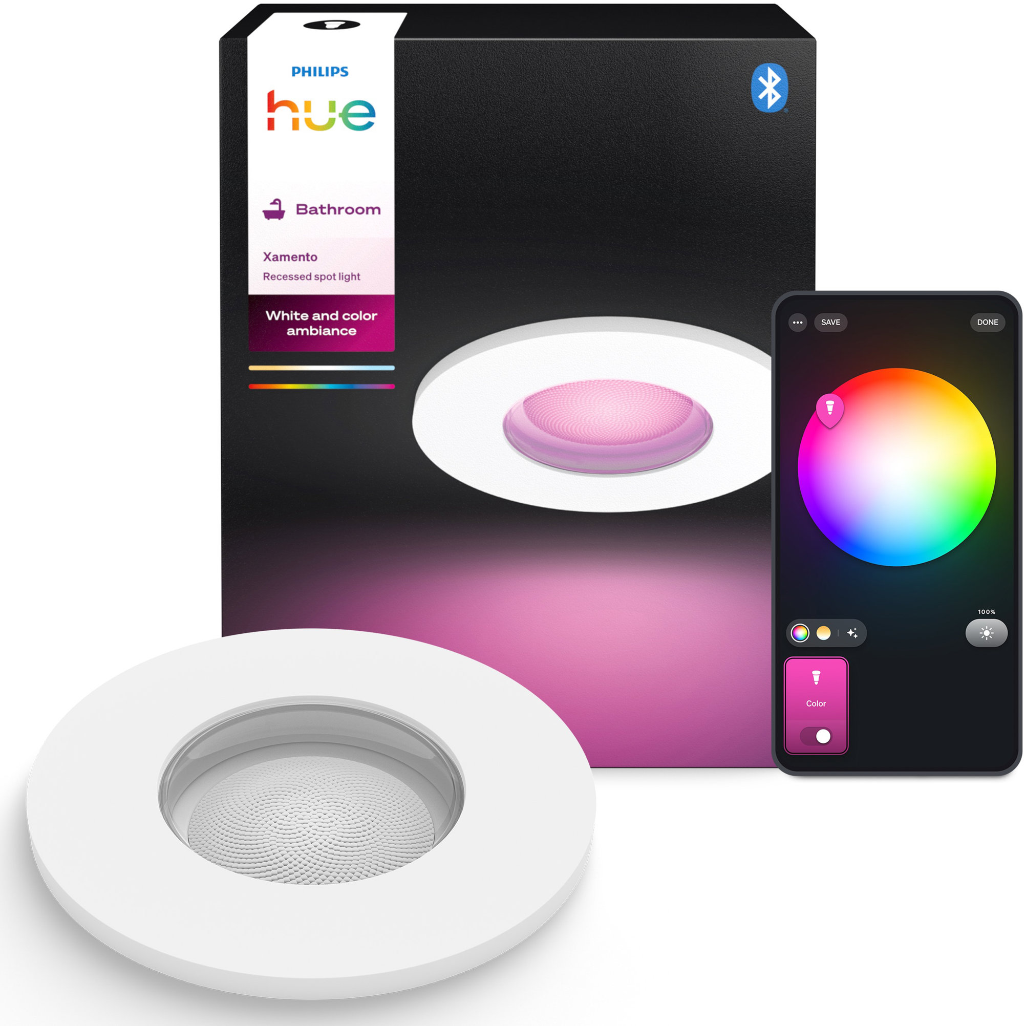 Philips Hue Xamento recessed 1× 4.2 W, biela