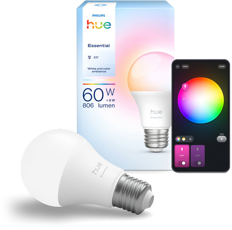 Philips Hue Essential White and Color Ambiance 8 W 806 E27