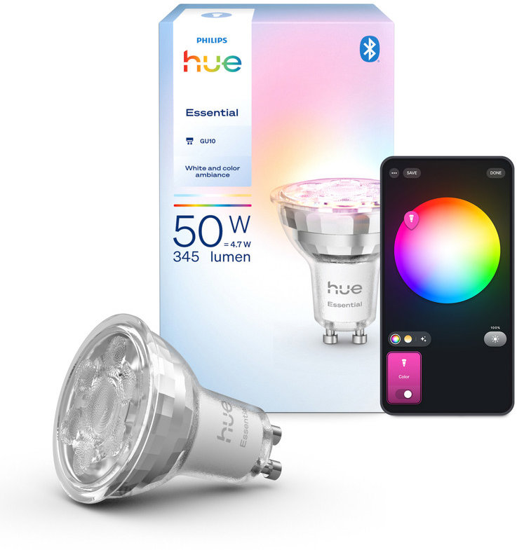 Philips Hue Essential White and Color Ambiance 4,7 W 345 GU10