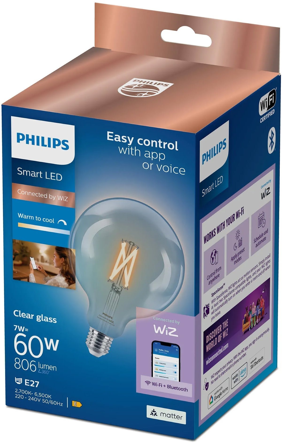 Philips Smart LED WFB 60 W G125 E27