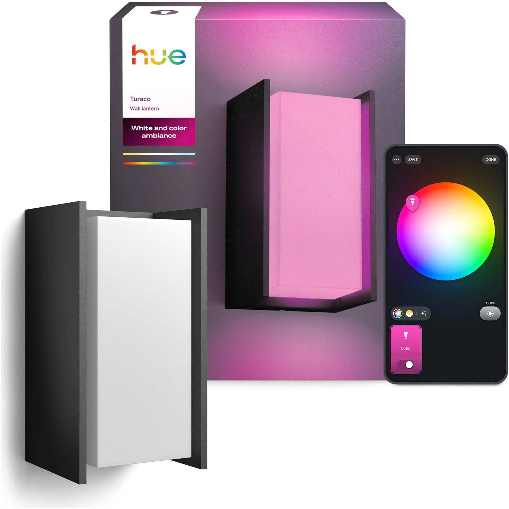 Philips Hue Turaco wall lantern WCA