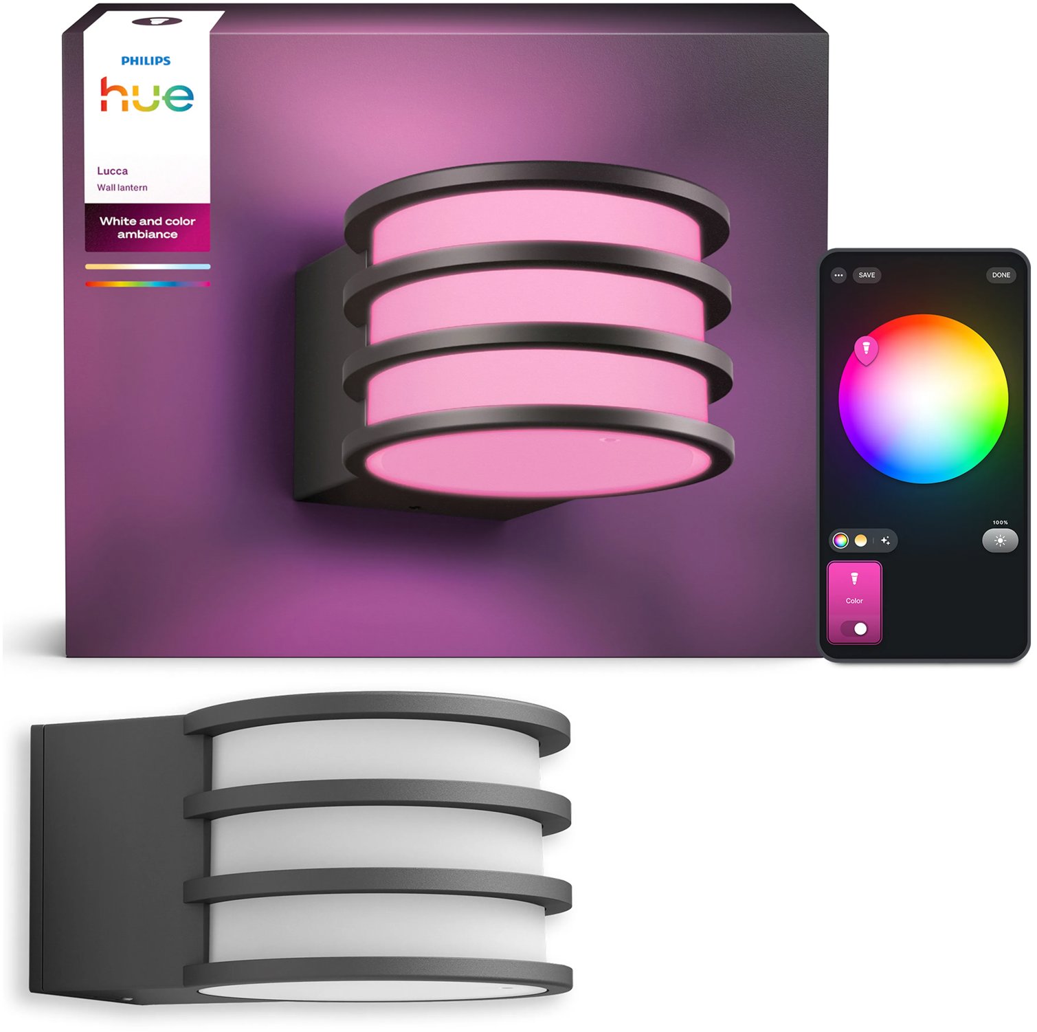 Philips Hue Lucca wall lantern WCA