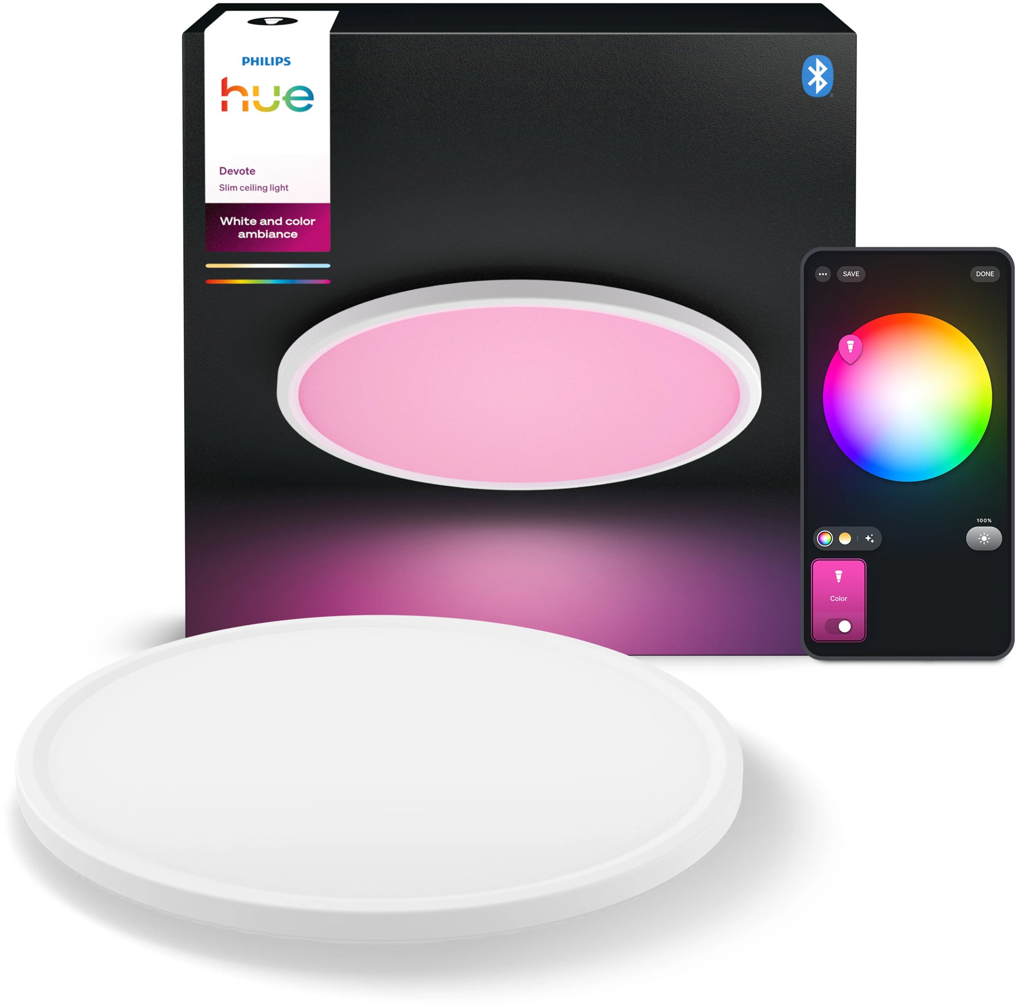 Philips Hue Devote WCA slim ceiling RD M white