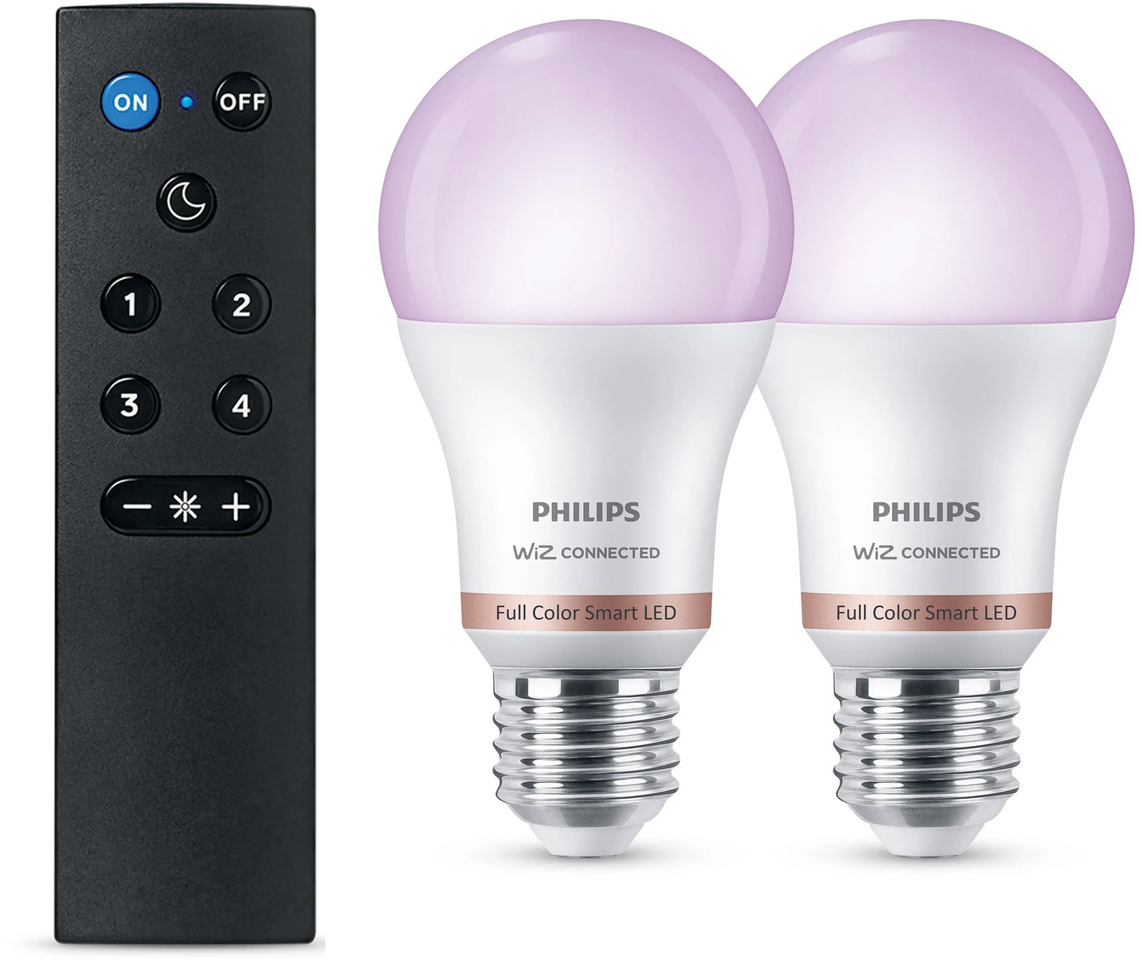 Philips Smart LED WFB 60 W A60 E27 RGB 2PK + Remote