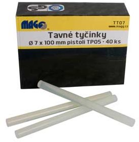 MAGG Tavné tyčinky transparentné 7 mm, 40 ks