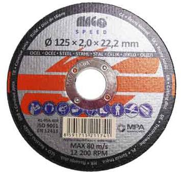 MAGG SPEED Rezný kotúč na kov 125 × 2,0 × 22 mm