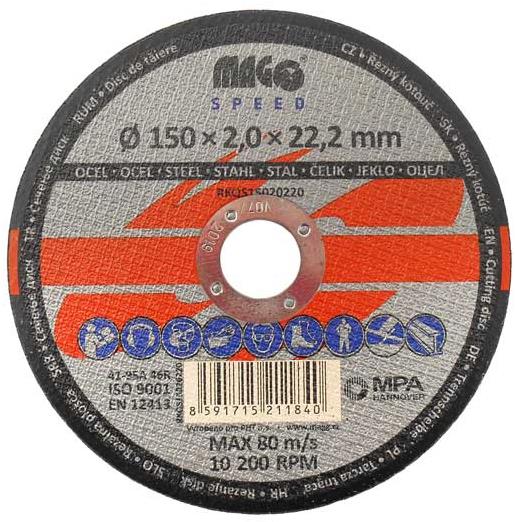 MAGG SPEED Rezný kotúč na kov 150 × 2,0 × 22 mm
