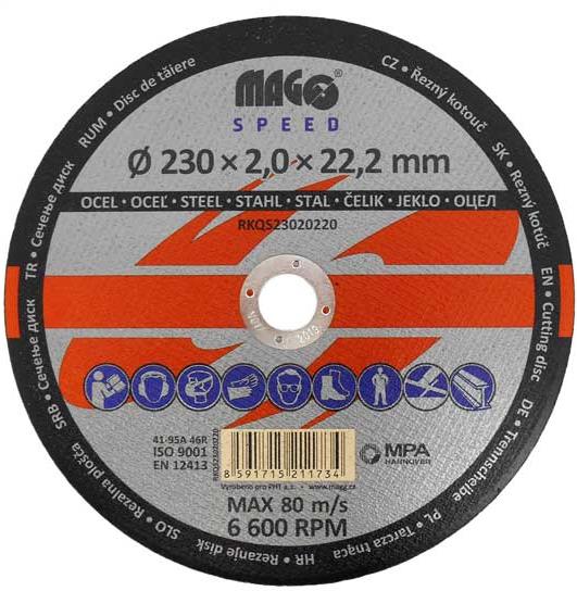 MAGG SPEED Rezný kotúč na kov 230 × 2,0 × 22 mm
