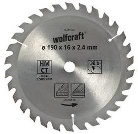 WOLFCRAFT – Kotúč pílový HM 20 zub 160 mm