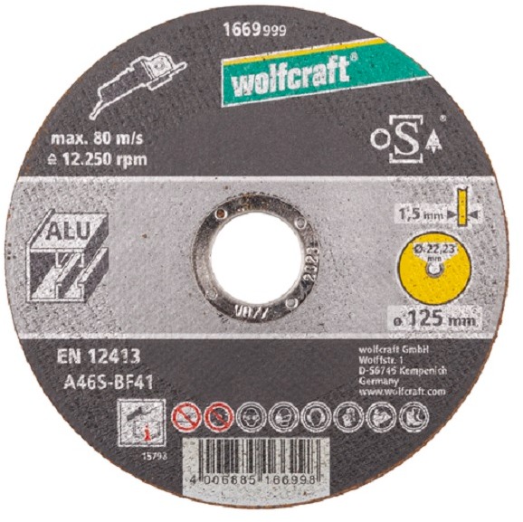 WOLFCRAFT – Kotúč rezací na hliník 125 mm