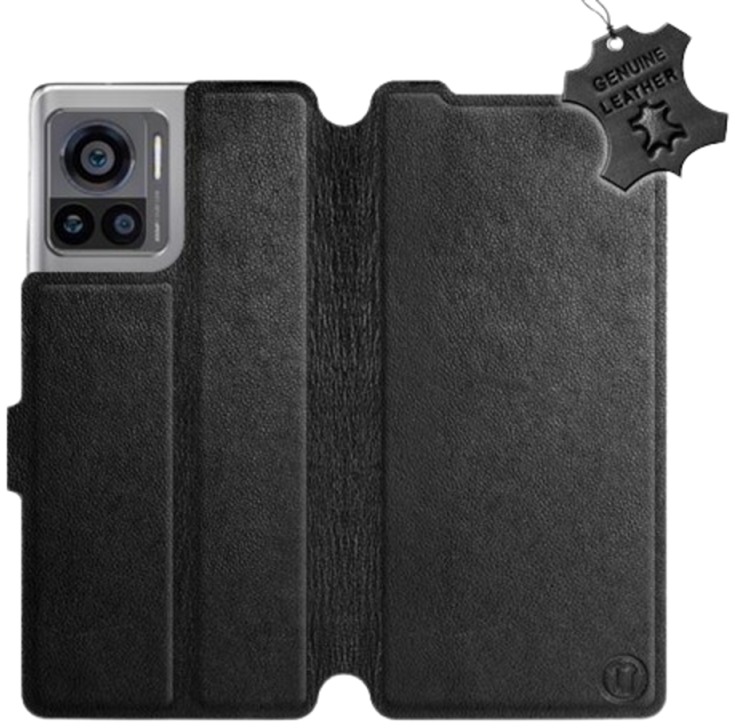 Mobiwear kožené flip pre Motorola Motorola Edge 30 Ultra – Čierne