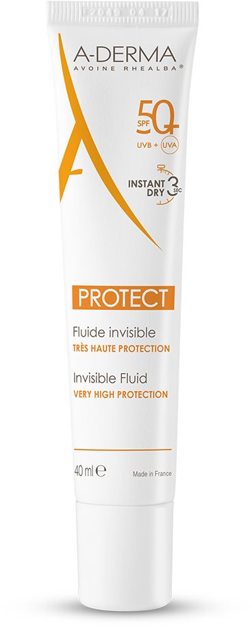 A-DERMA PROTECT TRANSPARENTNÝ FLUID VEĽMI VYSOKÁ OCHRANA SPF 50+ 40 ml