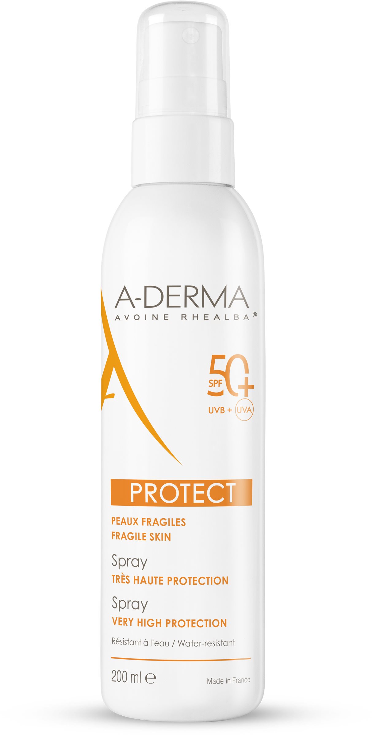 A-Derma PROTECT Sprej s fluidnou textúrou na ľahké nanášanie SPF50+ 200 ml