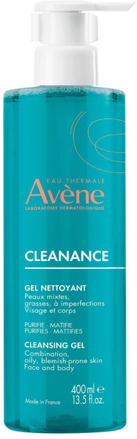 AVENE Cleanance Čistiaci gél na citlivú pleť so sklonom k akné 400 ml