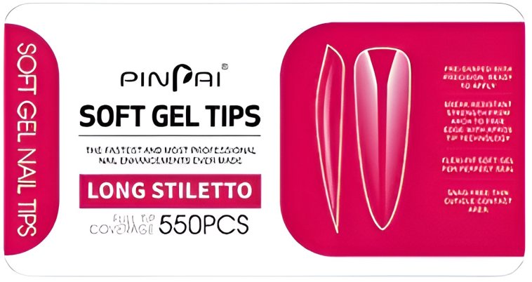 PinPai Gélové tipy Long stiletto, 550 ks