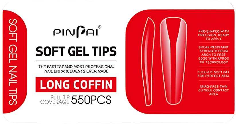 PinPai Gélové tipy Long coffin, 550 ks