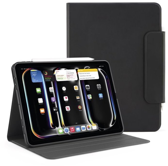 Pipetto Origami No5 Rotating Folio Case Black iPad Pro 11 (2024, 2025)