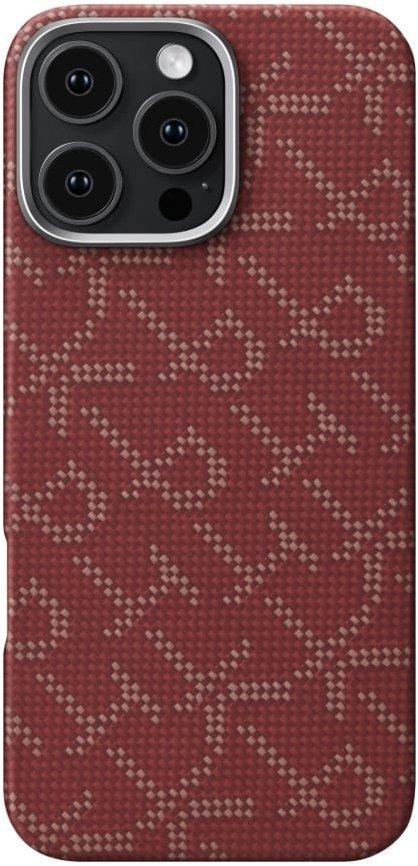 Pitaka Tactile Woven Case, PTK Red/Gold - iPhone 16 Pro Max
