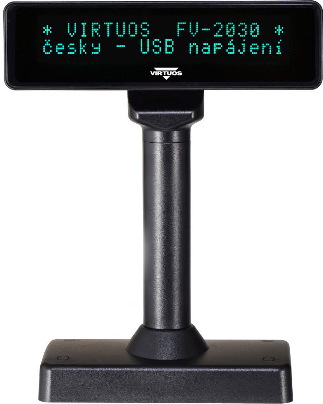 Virtuos VFD FV-2030B, čierny, USB