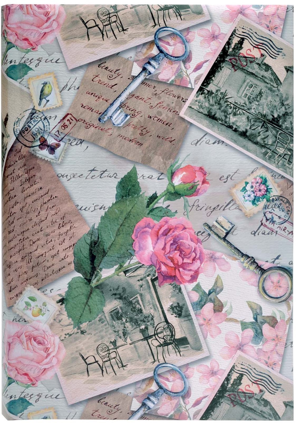 KPH Fotoalbum Romantic roses zelený
