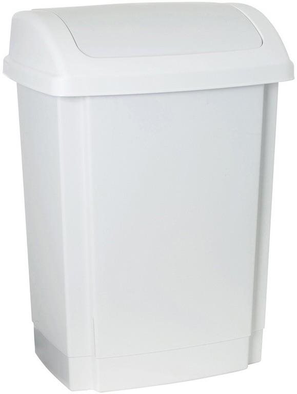 Plast Team kôš odpadkový výklopný 15 l obdĺž. PH Biely