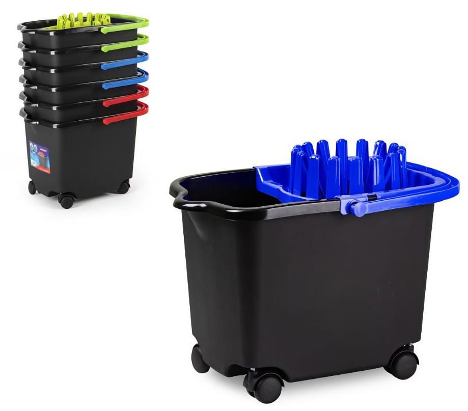 Plastic Forte Vedro 15 l s kolieskami + žmýkací kôš