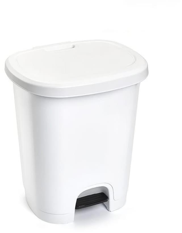 Plastic Forte COLOR Kôš na odpad 27 l BIELY bez vložky s pedálom