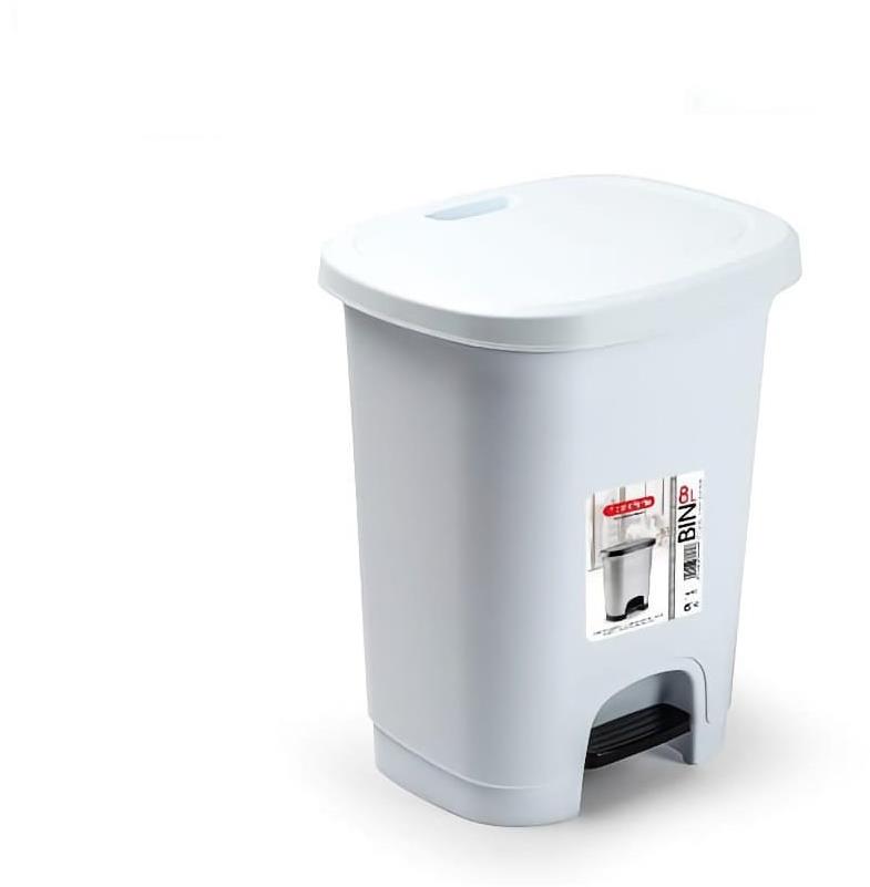 Plastic Forte COLOR Kôš na odpad 8 l BIELY bez vložky s pedálom